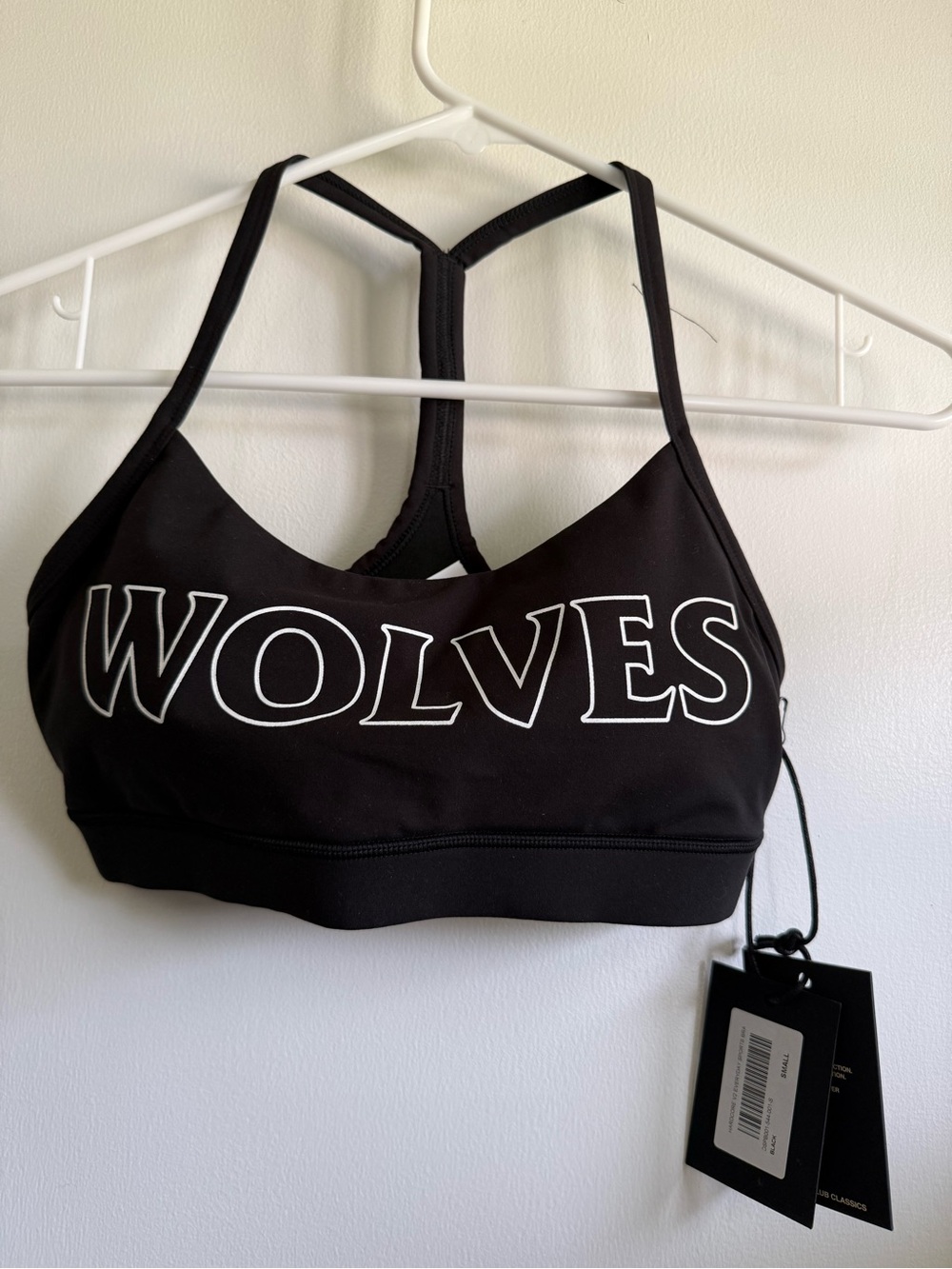 Darc Sport Hardcore V2 Everyday Black Strappy Racerback Sports Bra, Size Small